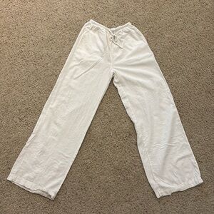 Cotton On Haven Wide Leg Pant, White, Size Small